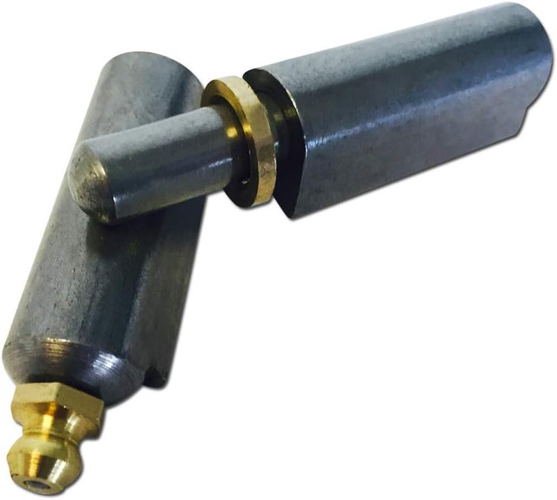 LavaLock 3 inch Steel Bullet Hinge with Zerk Grease Fitting and Bushing - Weld on for BBQ Smoker Pit Lid Door Tailgate Gate or Fence - Image 1